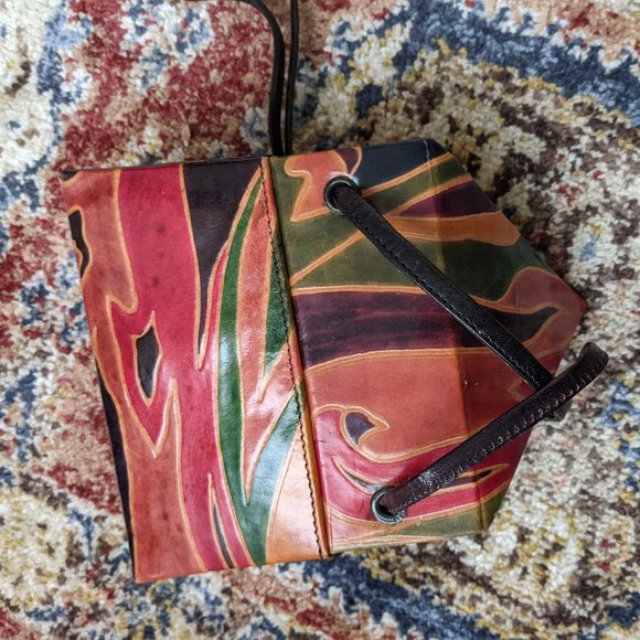 Mini Genuine Leather Purse Made in Italy Abstract - Picture 6 of 6